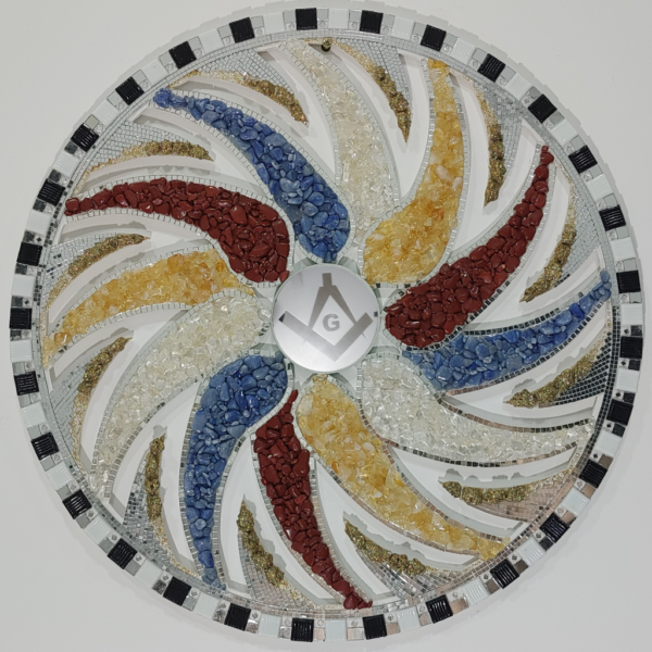 Mandala Turbilhão Maçônica 60cm