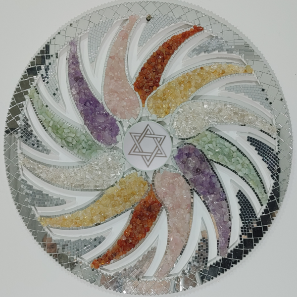 Mandala Turbilhão Selo de Salomão 60cm