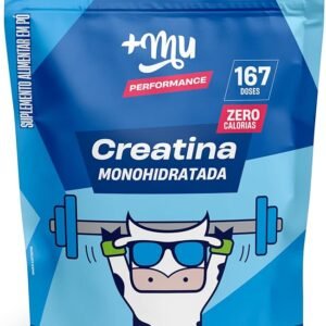 +Mu Creatina Monohidratada 100% Pura s/Sabor - Refil 500g - Aumento da força no treino