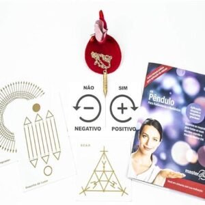 Kit Pendulo para Radiestesia e Radiônica Dourado
