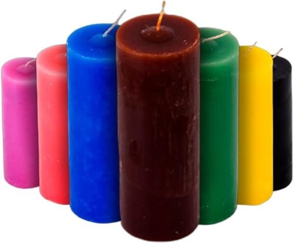 7 velas votivas coloridas de 7 dias com 250g | parafina pura de alta durabilidade | Mix de cores